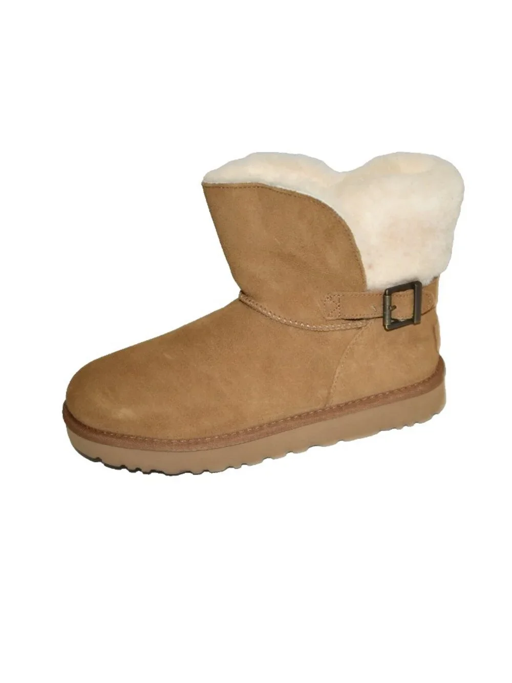 New! Ugg Karel Genuine Shearling Lined Boot Chestnut Brown Size 6 1019639 DD32